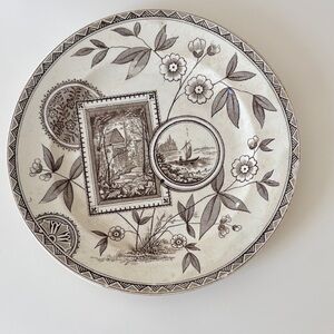 Vintage transfer ware plate.